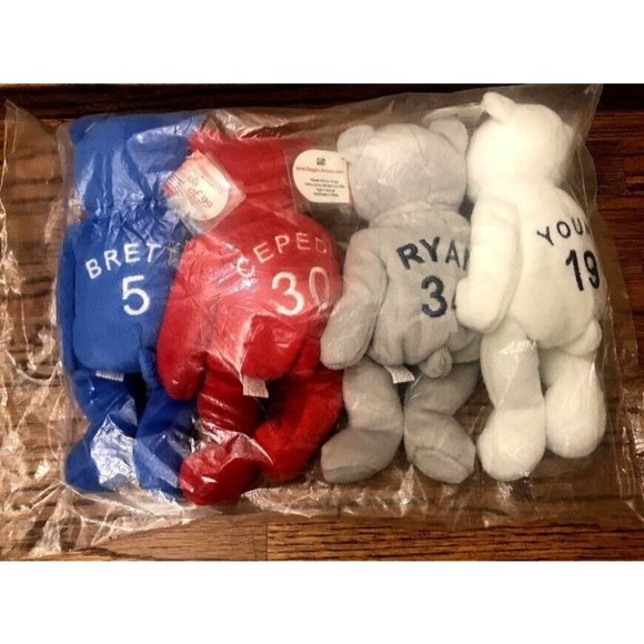 BEANIE Bears REGGIE JACKSON '99 BASEBALL Hall of Fame Set of 4 Collectable - Picture 4 of 12